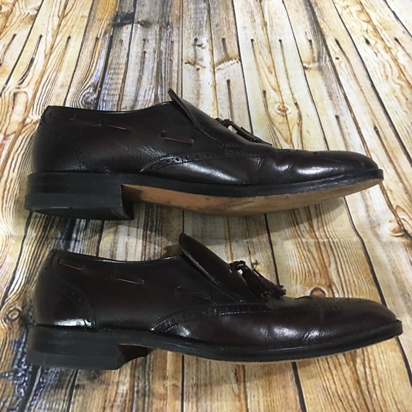 Freeman Free-Flex Burgundy Leather Dress Shoes - Picture 3 of 6